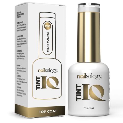 Clavier Nailsology TintIQ Top Coat TT05 Milky Mamma lakier nawierzchniowy do paznokci z mlecznym efektem