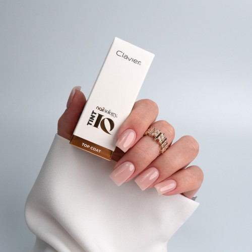 Clavier Nailsology TintIQ Top Coat Iconic Nude TT02 lakier nawierzchniowy do paznokci z efektem naturalnym
