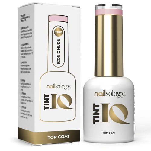 Clavier Nailsology TintIQ Top Coat Iconic Nude TT02 lakier nawierzchniowy do paznokci z efektem naturalnym