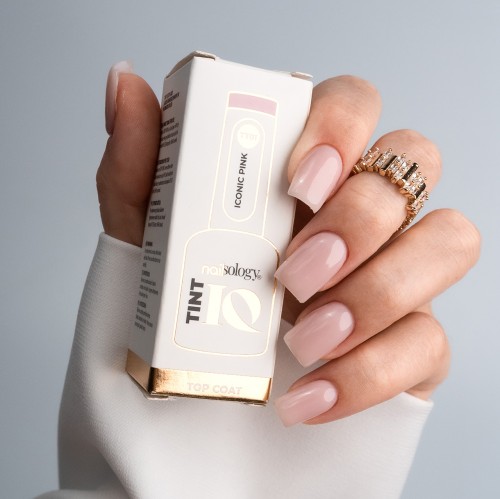 Clavier - Nailsology TintIQ Top Coat, Lakier nawierzchniowy do paznokci, Iconic Pink TT01, 8ml