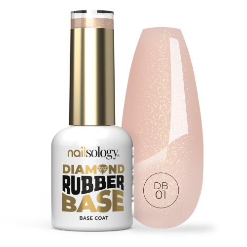 Clavier Nailsology Diamond Rubber Base DB01 Chiquite baza hybrydowa do paznokci z eleganckim blaskiem