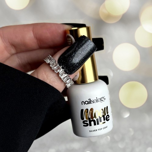 Clavier Nailsology Top brokatowy do paznokci hybrydowych Sun Shine złoty blask