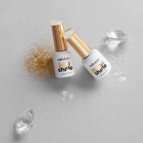 Clavier - Nailsology Top brokatowy do paznokci hybrydowych Moon Shine, brokat srebrny, 8ml