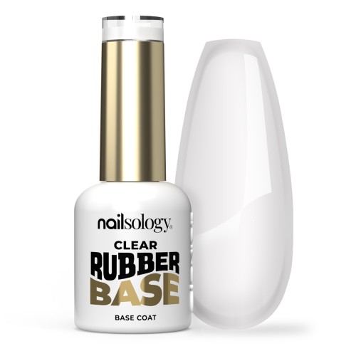 Clavier Baza kauczukowa CLEAR RUBBER BASE do paznokci do lakierów hybrydowych, paznokci, samopoziomująca, 8ml
