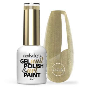 Clavier - Nailsology Lakier hybrydowy 2w1 Gel Nail Polish & Art Paint, Golden Glow, 8ml