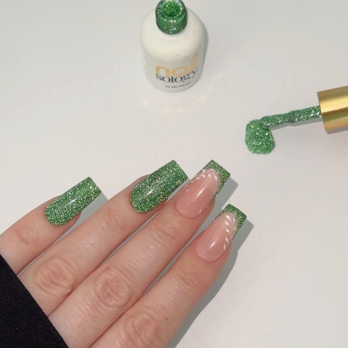 Clavier Nailsology Lakier Hybrydowy z efektem Flash brokatowy Green Twilight 128 8ml