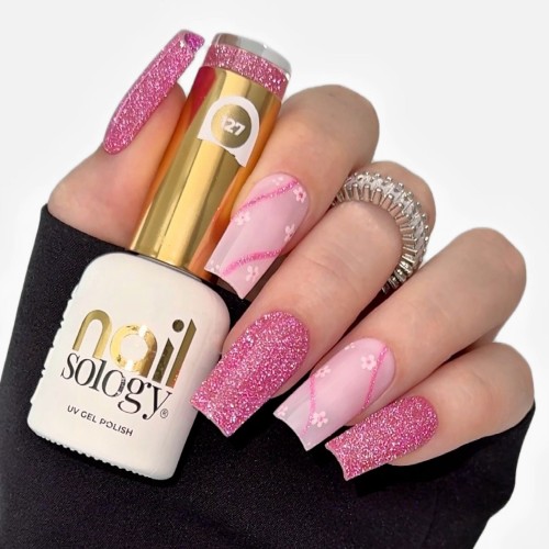 Clavier Nailsology Lakier hybrydowy Super Violet 127 z efektem Flash
