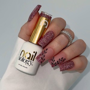 Clavier - Nailsology Lakier brokatowy z efektem Flash, hybrydowy, Hight End Pink 125, 8ml