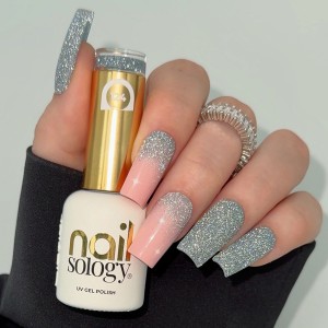 Clavier - Nailsology Lakier brokatowy z efektem Flash, hybrydowy, Sea Life Blue 124, 8ml