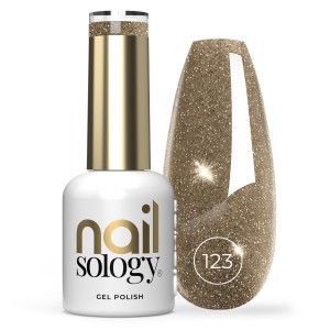 Clavier - Nailsology Lakier Hybrydowy z efektem Flash, brokatowy, Golden Treasure 123, 8ml