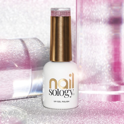 Clavier - Nailsology Lakier Hybrydowy brokatowy z efektem flash, Rose Goddess 122, 8ml