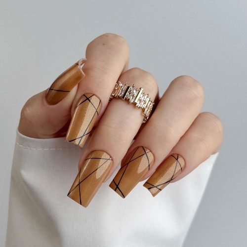 Clavier Nailsology Golden Caffè 056 lakier hybrydowy do paznokci z połyskiem