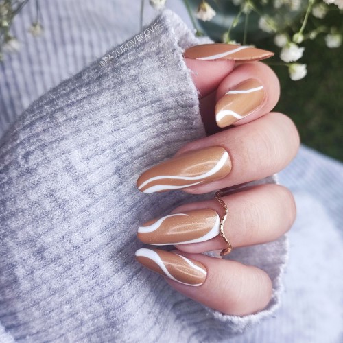 Clavier Nailsology Golden Caffè 056 lakier hybrydowy do paznokci z połyskiem