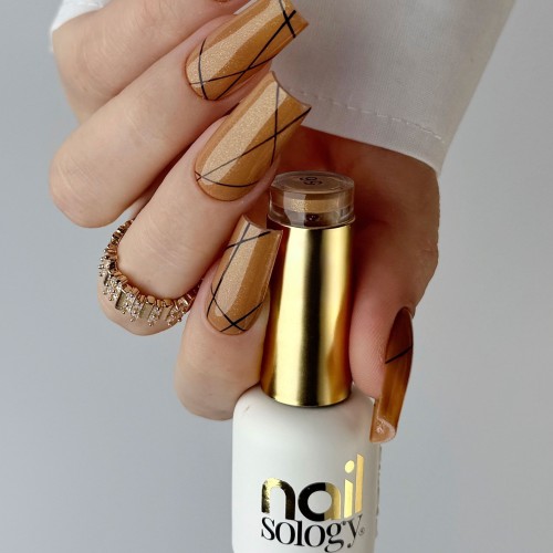 Clavier Nailsology Golden Caffè 056 lakier hybrydowy do paznokci z połyskiem