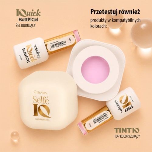 Clavier Żel budujący samopoziomujący Selfe IQ do nadbudowy i przedłużania paznokci, PINKY PROMISE 03, 50g