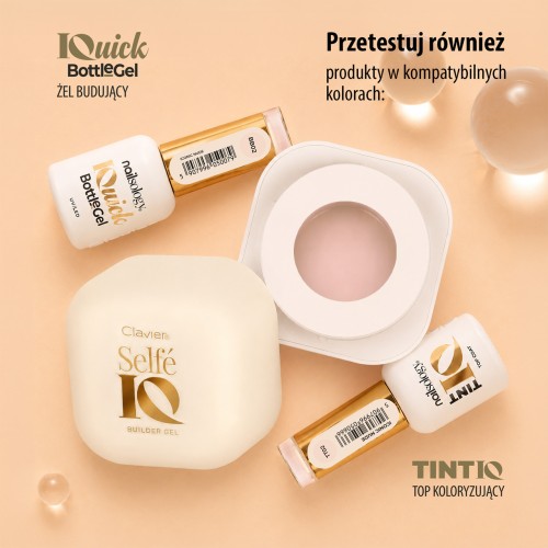 Clavier Samopoziomujący żel budujący Selfe IQ do nadbudowy i przedłużania paznokci, ICONIC NUDE 02, 50g