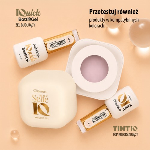 Clavier Samopoziomujący żel budujący Selfe IQ do nadbudowy i przedłużania paznokci, ICONIC PINK 01, 50g