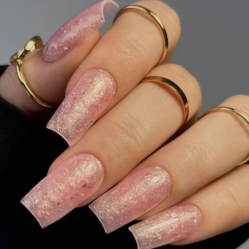 Clavier Ultralśniący żel budujący UltraShining Builder Gel, Glitter & Flakes 03 Your Bestie, 30g