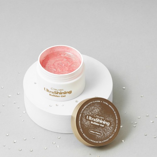 Clavier Ultralśniący żel budujący UltraShining Builder Gel, Glitter & Flakes 03 Your Bestie, 30g