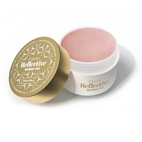 Clavier Refleksyjny żel budujący Reflective Builder Gel Flash & Shine, przedłużanie paznokci, Nude Glow 04, 30 g.