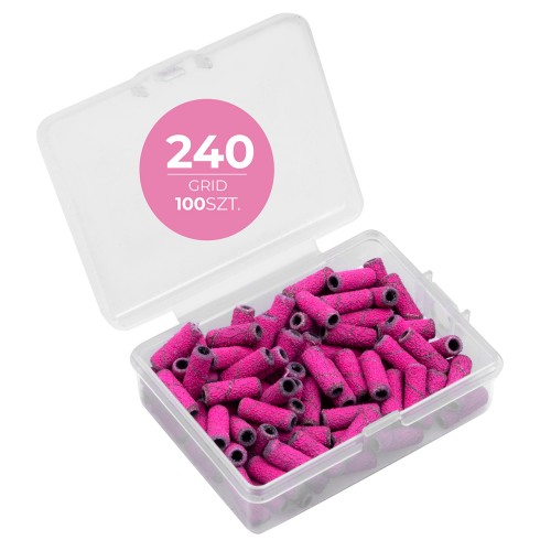 Clavier Nakładki ścierne na mini Mandrel 3 mm, gradacja 240, do manicure, pedicure, (100 sztuk)