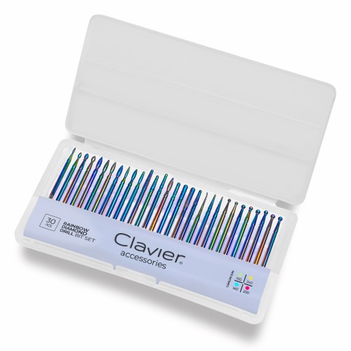 Clavier Zestaw frezów diamentowych Rainbow 30szt