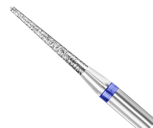 Clavier Frez diamentowy do skórek hybryd żelu szpic stożek 1.8mm 720 14, średni (niebieski)