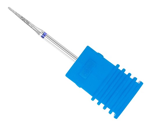 Clavier Frez diamentowy do skórek hybryd żelu szpic stożek 1.8mm 720 14, średni (niebieski)