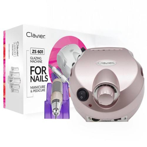 Clavier Frezarka do paznokci, pedicure ZS 601, 65W, rose gold