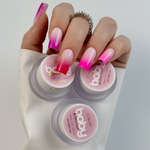 Clavier - Nailsology Zestaw żeli 3w1 Baby Boomer, Ombre Rainbow (R01 R04), 4szt.