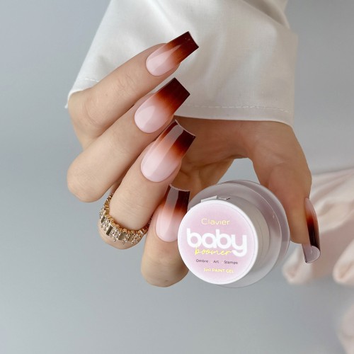 Clavier Baby Boomer Żel 3w1 do paznokci ombre nail art stamping
