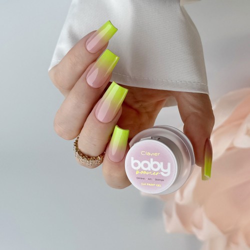 Clavier Baby Boomer Paint Żel 3w1 R07 Lime do ombre i zdobień paznokci