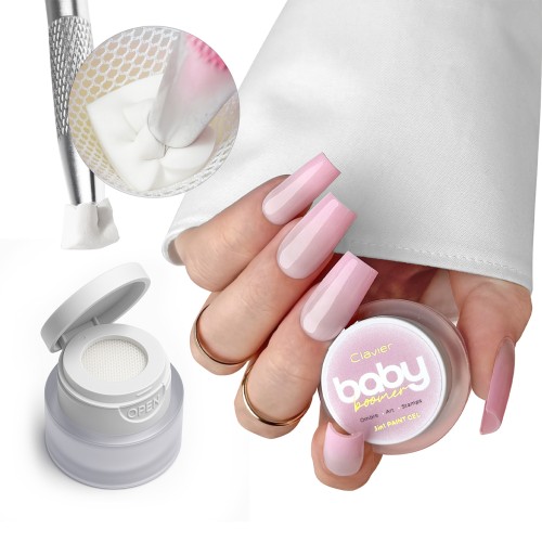 Clavier Nailsology Profesjonalny żel 3w1 P04 Pinkellé do baby boomer, ombre, artystycznych zdobień i stempli