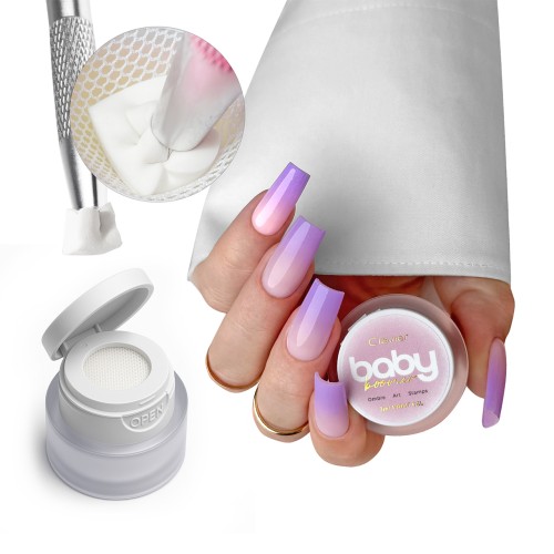 Clavier - Nailsology Ombre Żel 3w1 Baby Boomer, Art, Stamps, P08 Lavendelle, 3g.