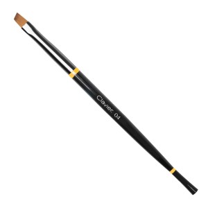 Clavier Pędzelek do żelu i akrylożelu 04 skośny One Stroke czarny
