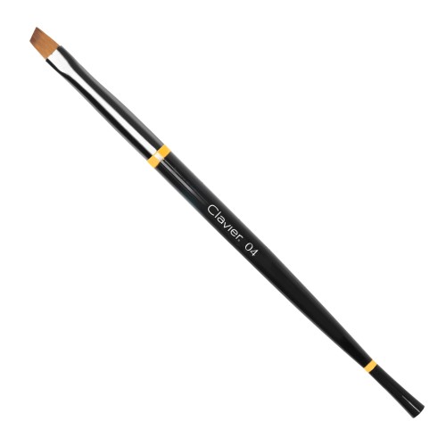 Clavier Pędzelek do żelu i akrylożelu 04 skośny One Stroke czarny