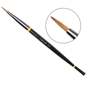 Clavier Pędzelek do zdobień akwareli ONE STROKE STING BRUSH 01 czarny