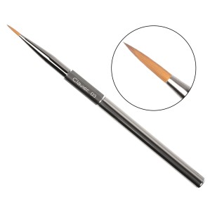 Clavier Pędzelek do zdobień akrylowych 03 srebrny 10mm