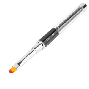 Clavier Pędzelek do żelu z cyrkoniami #6 KRYSZTAŁKI czarny