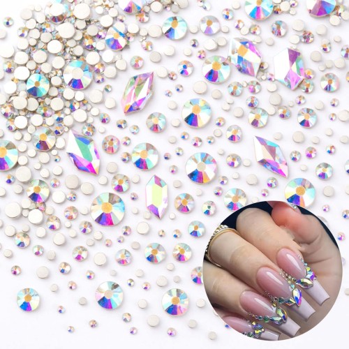 Clavier Kryształki Nail Diamond, cyrkonie, mix, gold