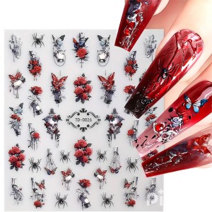 Clavier Naklejki do paznokci, DIY Nail Decals, halloween, gotycka elegancja, ozdoba nr. 96