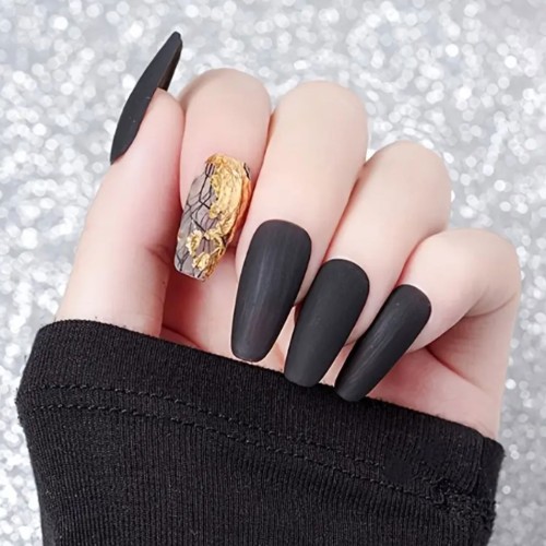 Clavier Folia metaliczna do paznokci złoto-czarna ozdoba do manicure