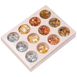 Clavier Pozłotko folia płatki do zdobień paznokci złota
