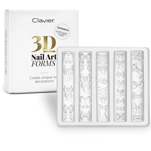Clavier Formy silikonowe do ozdób 3D Nail Art Forms, kokardki, nr.10