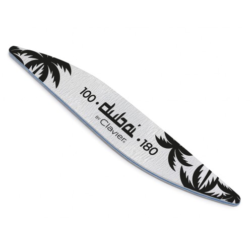 Clavier Pilnik do paznokci dwustronny fala do DUBAI 100/180 by, szary, 10szt.