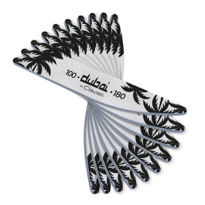 Clavier Pilnik do paznokci dwustronny fala do DUBAI 100/180 by, szary, 10szt.