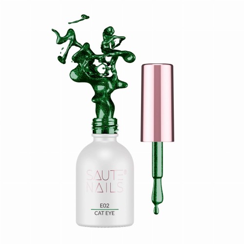 Saute Nails Lakier Hybrydowy - Cat Eye Effect E02 8 ml