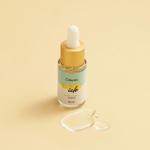 Clavier Oliwka do skórek, paznokci z pipetką CUTE ICLE, Sweet Charm, 12ml