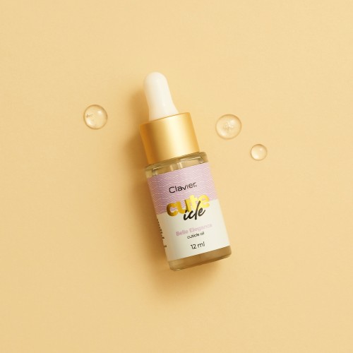Clavier Oliwka do skórek, paznokci z pipetką CUTE ICLE, Belle Elegance, 12ml