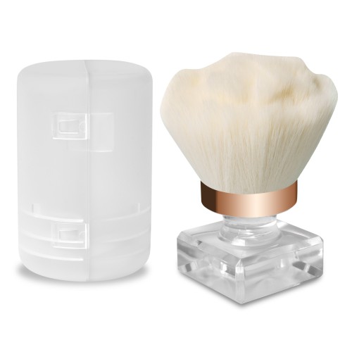 Clavier Pędzel do odpylania pyłu w etui, do paznokci, do makijażu, flower white